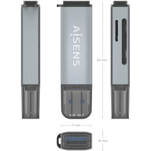 -3-Lector de Tarjetas Externo Aisens ASCR-2A09-GR/ USB 3.1-3