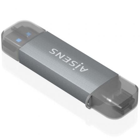 --Lector de Tarjetas Externo Aisens ASCR-2AC08-GR/ USB 3.1-