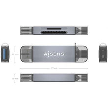 -3-Lector de Tarjetas Externo Aisens ASCR-2AC08-GR/ USB 3.1-3