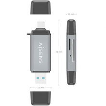 -3-Lector de Tarjetas Externo Aisens ASCR-2AC11-GR/ USB 3.1-3