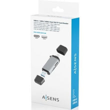-4-Lector de Tarjetas Externo Aisens ASCR-2AC11-GR/ USB 3.1-4