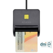 --Lector de DNI Aisens ASCR-SN01-BK/ USB 2.0/ Negro-