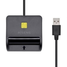 -1-Lector de DNI y Tarjetas Aisens ASCR-SN02SD-BK/ USB 2.0/ Negro-1