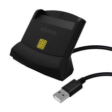 -1-Lector de DNI y Tarjetas Aisens ASCR-SN05-BK/ USB 2.0/ Negro-1