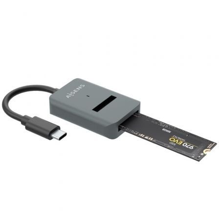 --Dock USB Tipo-C para SSD M2 SATA/NVMe Aisens ASUC-M2D012-GR/ Gris-