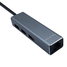 --Hub USB Tipo-C Aisens A109-0396/ 3xUSB/ 1xRJ45/ Gris-