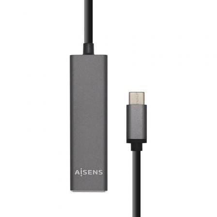 --Hub USB Tipo-C Aisens A109-0403/ 4xUSB-