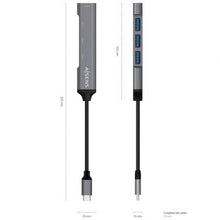 -3-Hub USB Tipo-C Aisens A109-0541/ 4xUSB-3