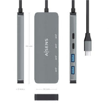 -3-Hub USB Tipo-C Aisens A109-0694/ 2xUSB/ 2xUSB Tipo-C/ Gris-3