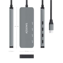 -3-Hub USB Tipo-C Aisens A109-0695/ 4xUSB Tipo-C/ Gris-3