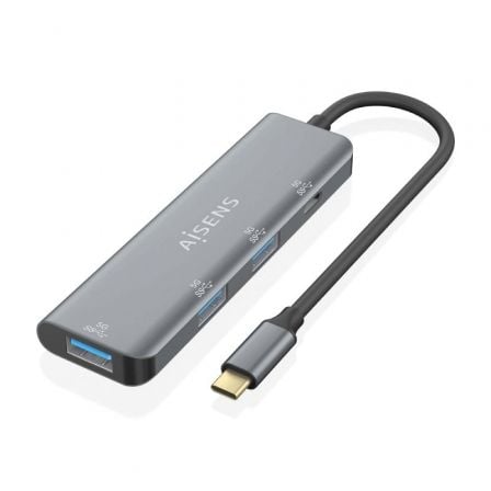 --Hub USB Tipo-C Aisens A109-0762/ 3xUSB/ 1xUSB Tipo-C/ Gris-