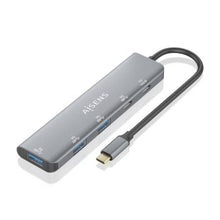 --Hub USB Tipo-C Aisens A109-0857/ 3xUSB/ 1xUSB Tipo-C/ 1xUSB Tipo-C PD/ Gris-