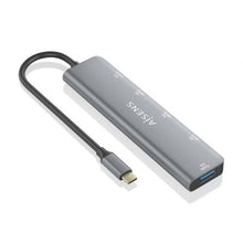 -1-Hub USB Tipo-C Aisens A109-0857/ 3xUSB/ 1xUSB Tipo-C/ 1xUSB Tipo-C PD/ Gris-1