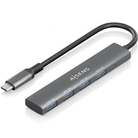 --Hub USB Tipo-C 3.0 Aisens A106-0540/ 4xUSB-