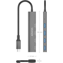 -3-Hub USB Tipo-C 3.0 Aisens A106-0540/ 4xUSB-3