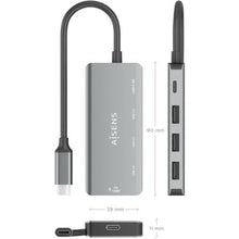 -3-Hub USB Tipo-C Aisens A109-0945/ 3xUSB/ 1xUSB Tipo-C/ 1xUSB Tipo-C PD/ Gris-3