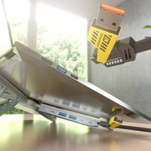 -4-Soporte de Mesa - Docking USB Tipo-C Aisens ASUC-4P021-GR/ 2xUSB/ 1xUSB Tipo-C/ 1xUSB Tipo-C PD/ Gris-4