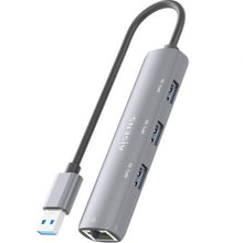 -3-Hub USB Aisens ASUC-4P034-GR/ 3xUSB/ 1xRJ45/ Gris-3