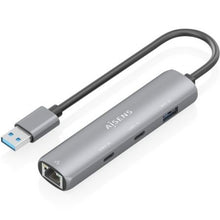 --Hub USB Aisens ASUC-4P036-GR/ 2xUSB Tipo-C/ 1xUSB/ 1xRJ45/ Gris-