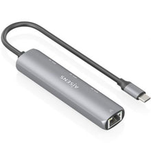 -1-Hub USB Tipo-C Aisens ASUC-4P038-GR/ 3xUSB/ 1xRJ45/ Gris-1