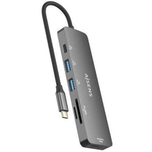 -2-Docking USB Tipo-C Aisens ASUC-6P016-GR/ 1xHDMI 4K/ 2xUSB/ 1xLector Tarjetas/ 1xUSB Tipo-C PD/ Gris-2
