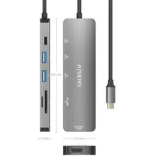 -3-Docking USB Tipo-C Aisens ASUC-6P016-GR/ 1xHDMI 4K/ 2xUSB/ 1xLector Tarjetas/ 1xUSB Tipo-C PD/ Gris-3