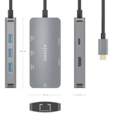 -2-Docking USB Tipo-C Aisens ASUC-6P019-GR/ 1xHDMI 4K/ 3xUSB/ 1xRJ45/ 1xUSB Tipo-C PD/ Gris-2