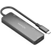 -1-Docking USB Tipo-C Aisens ASUC-5P011-GR/ 1xHDMI 4K/ 2xUSB/ 1xUSB Tipo-C PD/ 1xLector Tarjetas/ Gris-1