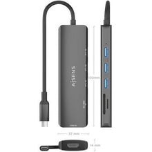 -2-Docking USB Tipo-C Aisens ASUC-6P024-GR/ 1xHDMI 4K/ 3xUSB/ 1xLector Tarjetas/ Gris-2