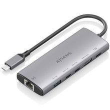 --Docking USB Tipo-C Aisens ASUC-6P030-GR/ 1xHDMI 4K/ 1xUSB/ 2xUSB Tipo-C/ 1xRJ45/ 1xUSB Tipo-C PD/ Gris-