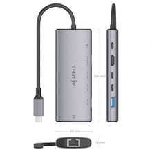 -3-Docking USB Tipo-C Aisens ASUC-6P030-GR/ 1xHDMI 4K/ 1xUSB/ 2xUSB Tipo-C/ 1xRJ45/ 1xUSB Tipo-C PD/ Gris-3