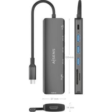 -3-Docking USB Tipo-C Aisens ASUC-7P025-GR/ 1xHDMI 4K/ 3xUSB/ 1xUSB Tipo-C PD/ 1xLector Tarjetas/ Gris-3