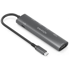 -1-Docking USB Tipo-C Aisens ASUC-7P025-GR/ 1xHDMI 4K/ 3xUSB/ 1xUSB Tipo-C PD/ 1xLector Tarjetas/ Gris-1