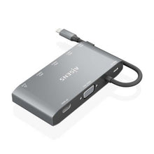 -2-Docking USB Tipo-C Aisens ASUC-8P010-GR/ 1xHDMI 4K/ 1xVGA/ 2xUSB/ 1xRJ45/ 2xUSB Tipo-C/ 1xUSB Tipo-C PD/ Gris-2