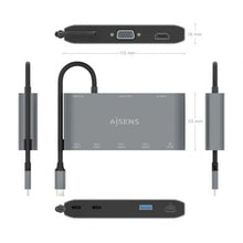 -3-Docking USB Tipo-C Aisens ASUC-8P010-GR/ 1xHDMI 4K/ 1xVGA/ 2xUSB/ 1xRJ45/ 2xUSB Tipo-C/ 1xUSB Tipo-C PD/ Gris-3