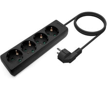 -1-Regleta Aisens A154-0534/ 4 Tomas de Corriente/ Cable 1.4m/ Negro-1