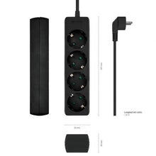 -2-Regleta Aisens A154-0534/ 4 Tomas de Corriente/ Cable 1.4m/ Negro-2