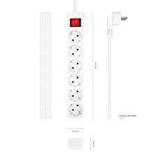 -2-Regleta con Interruptor Aisens A154-0535/ 6 Tomas de Corriente/ Cable 1.4m/ Blanco-2