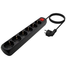 -1-Regleta con Interruptor Aisens A154-0536/ 6 Tomas de Corriente/ Cable 1.4m/ Negro-1