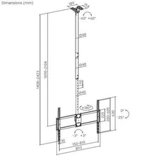 -4-Soporte de Techo Inclinable/ Giratorio/ Nivelable/ Extensible Aisens CT100TSLE-393 para TV de 50-100