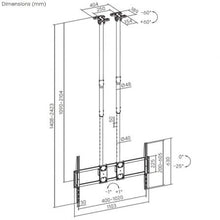 -4-Soporte de Techo Inclinable/ Giratorio/ Nivelable Aisens CT120TLE-395 para TV de 60-120