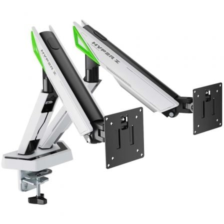 --Soporte de Mesa Gaming con Contrapeso para 2 Monitores Aisens DT38TSR-345/ Giratorio/ Inclinable/ hasta 16kg-