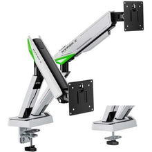 -2-Soporte de Mesa Gaming con Contrapeso para 2 Monitores Aisens DT38TSR-345/ Giratorio/ Inclinable/ hasta 16kg-2