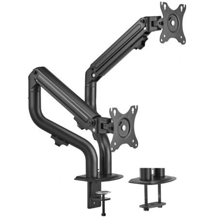 --Soporte de Mesa para 2 Monitores Aisens DT32TSR-141/ Giratorio/ Inclinable/ hasta 8kg-