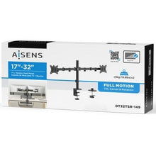 -4-Soporte de Mesa para 2 Monitores o TV Aisens DT32TSR-149/ Giratorio/ Inclinable/ hasta 9kg-4