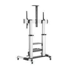 -1-Soporte de Suelo Inclinable con Ruedas y Manivela Aisens FT100TE-125 para TV 60-100