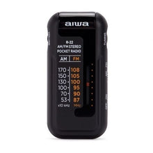 --Radio Portátil Aiwa R-22BK/ con Batería/ a Pilas/ Negra-