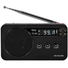 --Radio Portátil Aiwa RS-77PLLBK/ con Batería/ Negra-