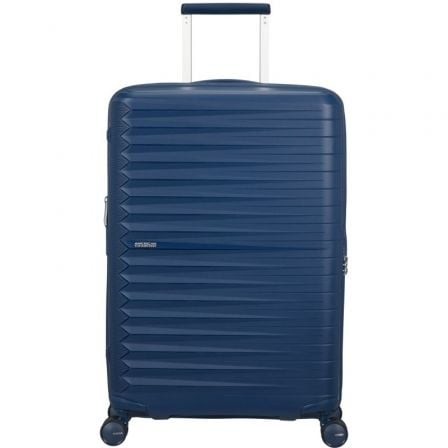 --Maleta Mediana American Tourister FastForward Spinner Expansible 68cm/ 68x46x30cm/ 4 Ruedas/ Azul Marino-