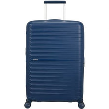 --Maleta Mediana American Tourister FastForward Spinner Expansible 68cm/ 68x46x30cm/ 4 Ruedas/ Azul Marino-